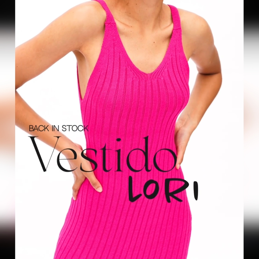 Bo'hem Knitted Pink Midi Dress One Sized (fits M 8-10)